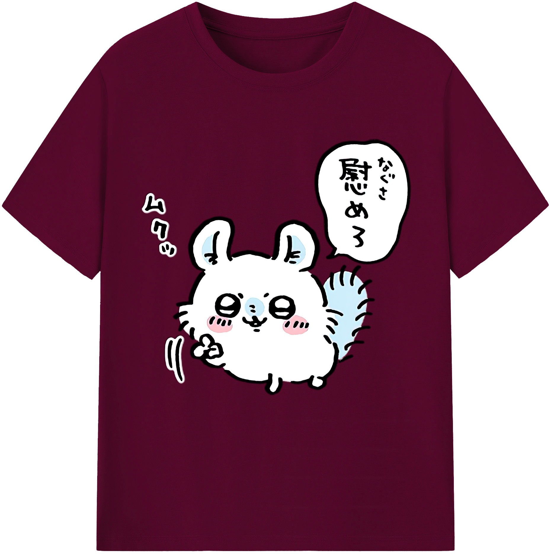 （画像用） ちいかわ モモンガ Chii-kawa Momonga レディースカジュアルプリントTシャツ（綿100％）